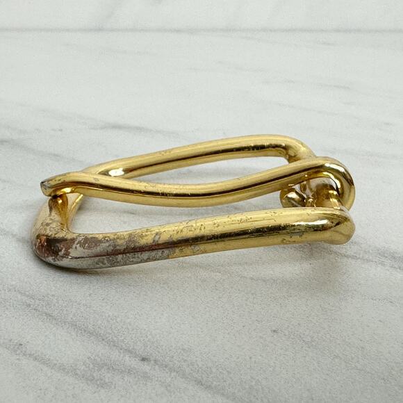 Gold Tone Rounded Simple Basic Belt Buckle - Picture 5 of 9